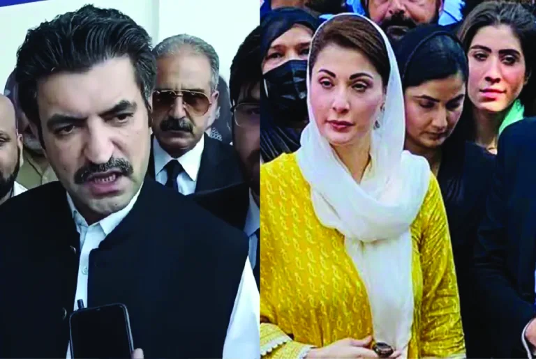 PTI's Sher Afzal Marwat (L) and Punjab CM Maryam Nawaz (L). PHOTO: FILE