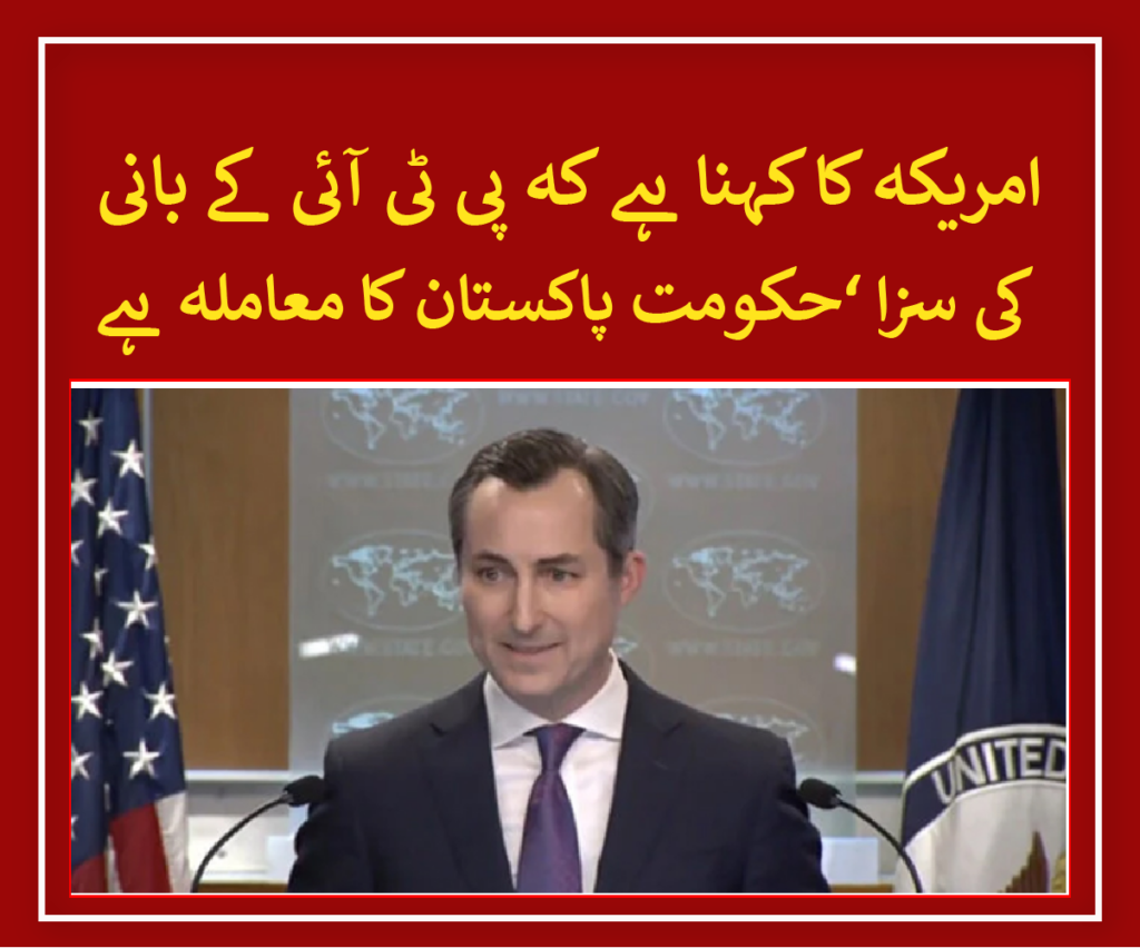 US says PTI founder’s sentence ‘matter for Pakistan government’
