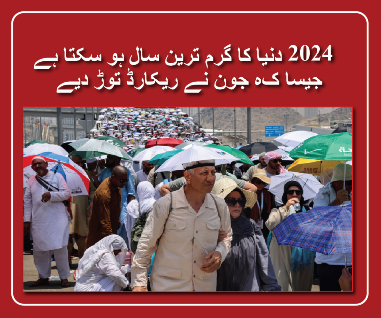 2024 دنیا کا گرم ترین hottest year سال ہو سکتا ہے جیسا کہ جون نے ریکارڈ توڑ دیے۔