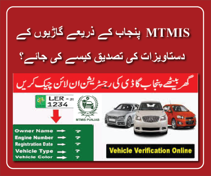 vehicle verification in punjab with MTMIS